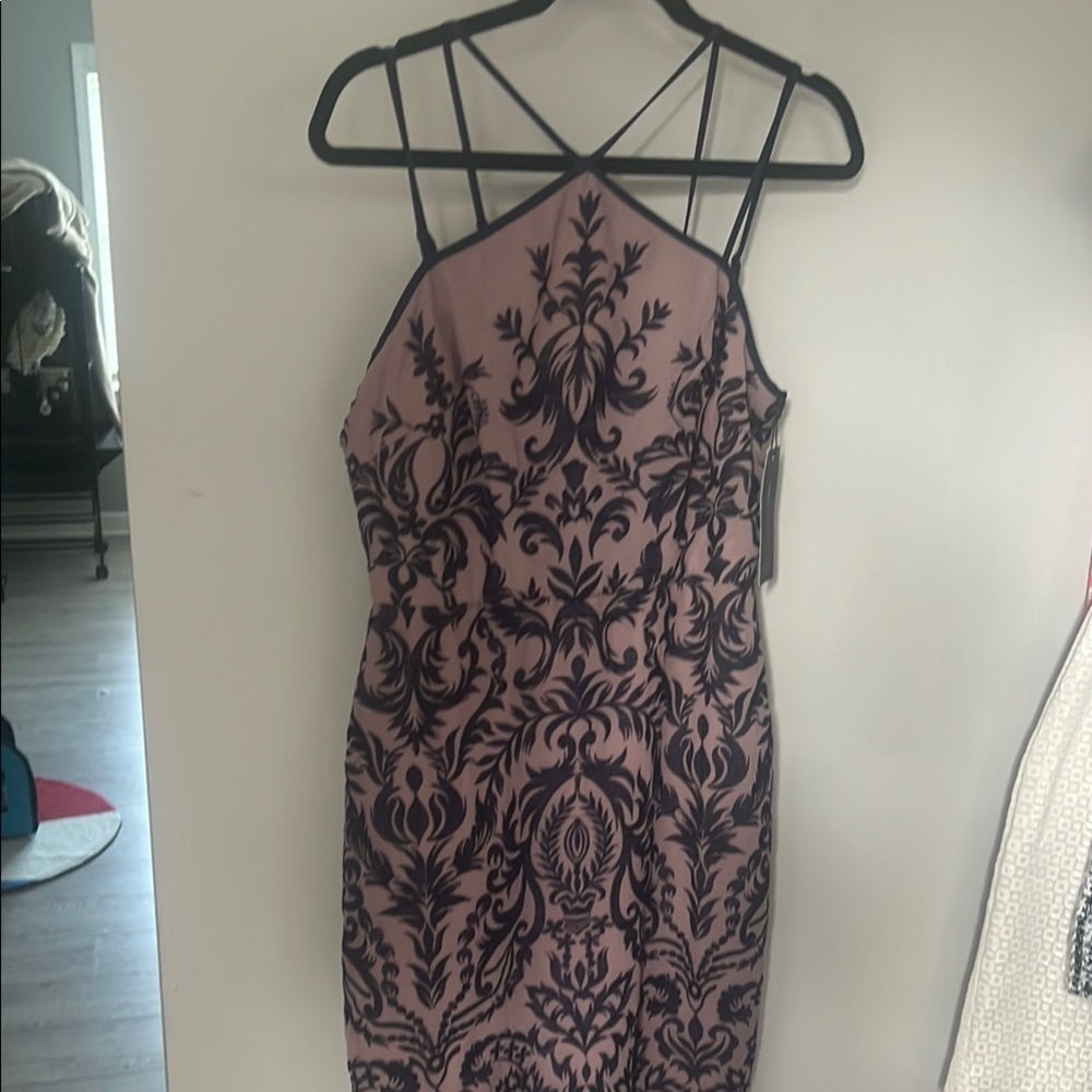 BCBGMaxAzria Purple Halter Sheath Mini Dress